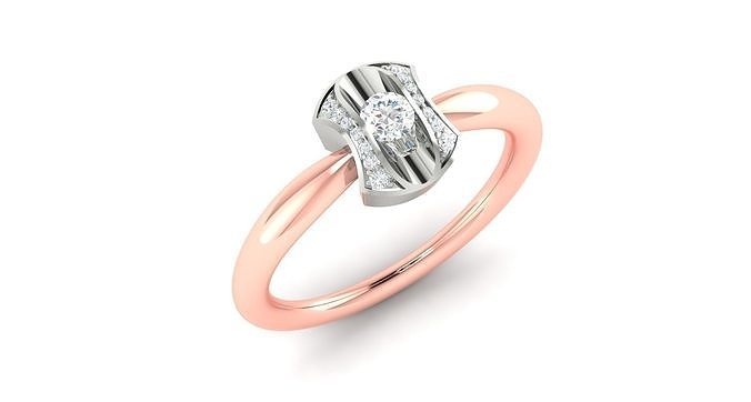 Solitaire ring 3dm stl render detail 3D print model 3D print model