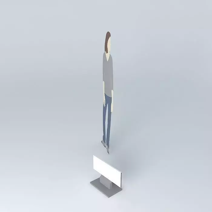 computer monitor Free 3D model_0