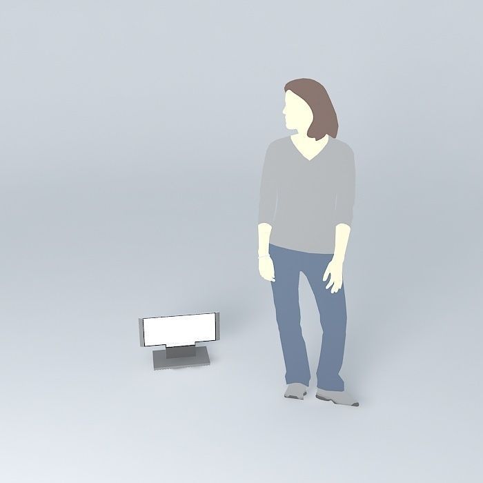 computer monitor Free 3D model_2
