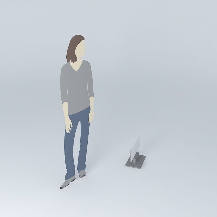 computer monitor Free 3D model_1