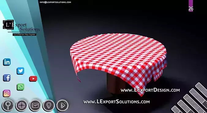Falling Down Tablecloth - Animation Cinema 4D 3D model