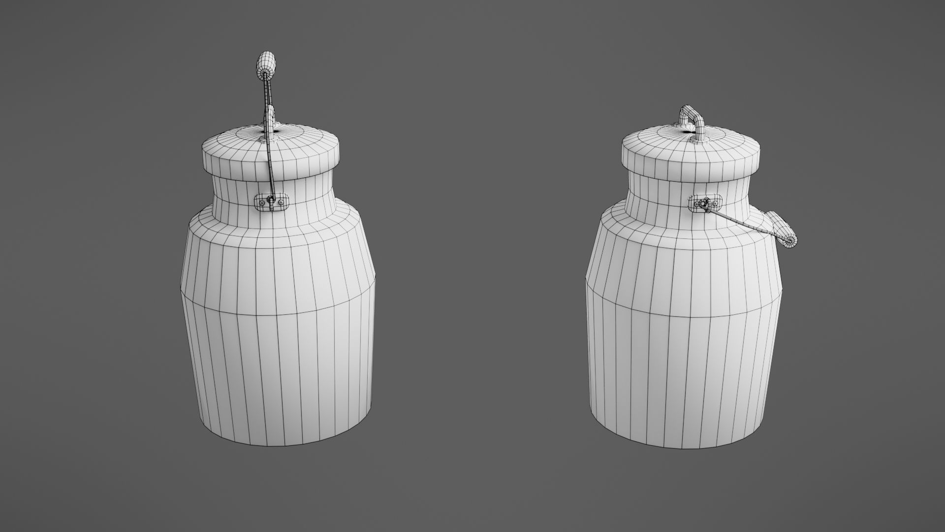 Milk jug Low-poly 3D model_30