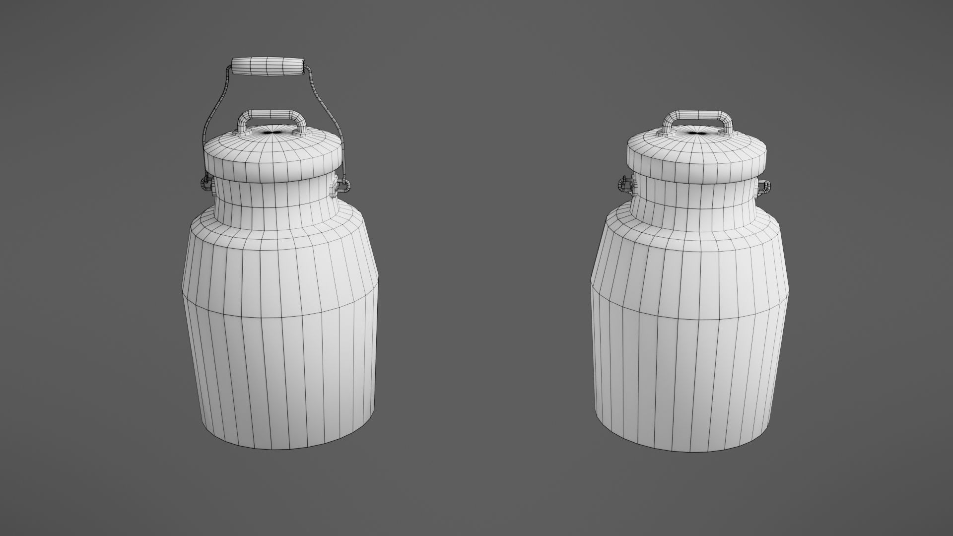 Milk jug Low-poly 3D model_33