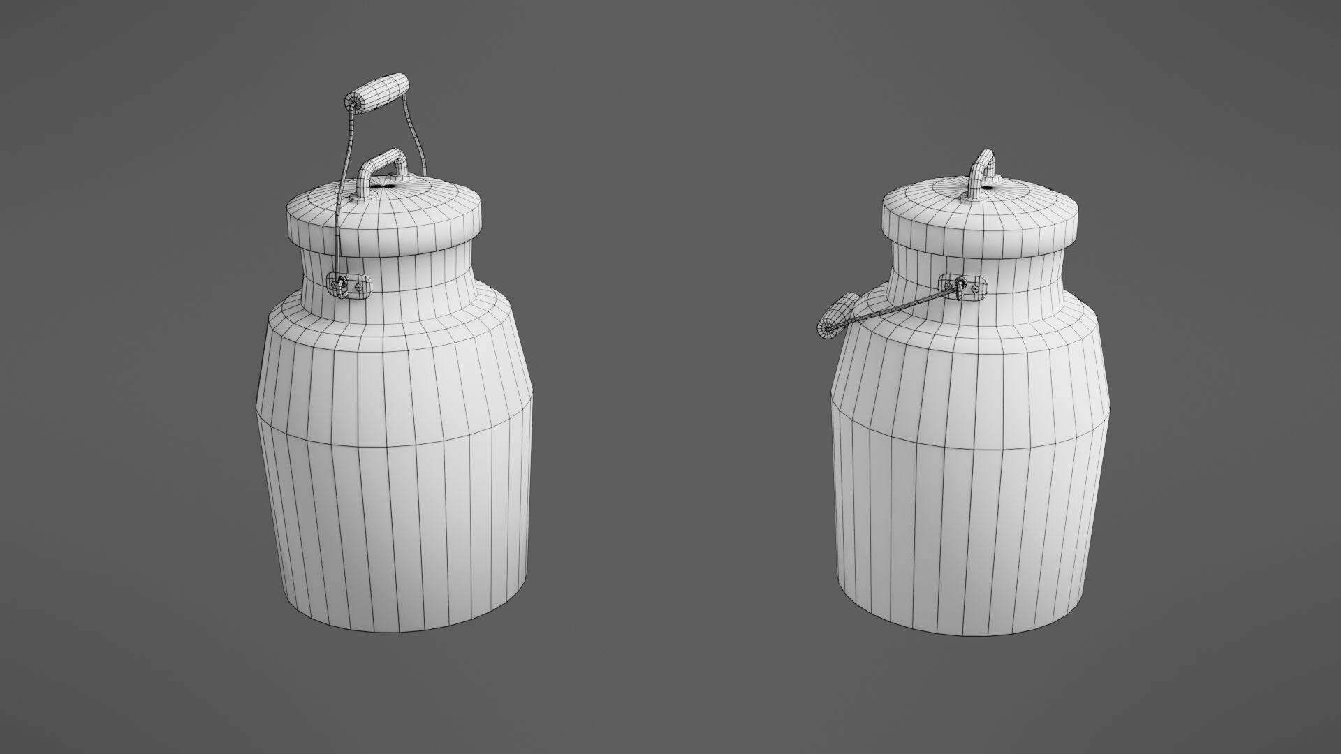 Milk jug Low-poly 3D model_36