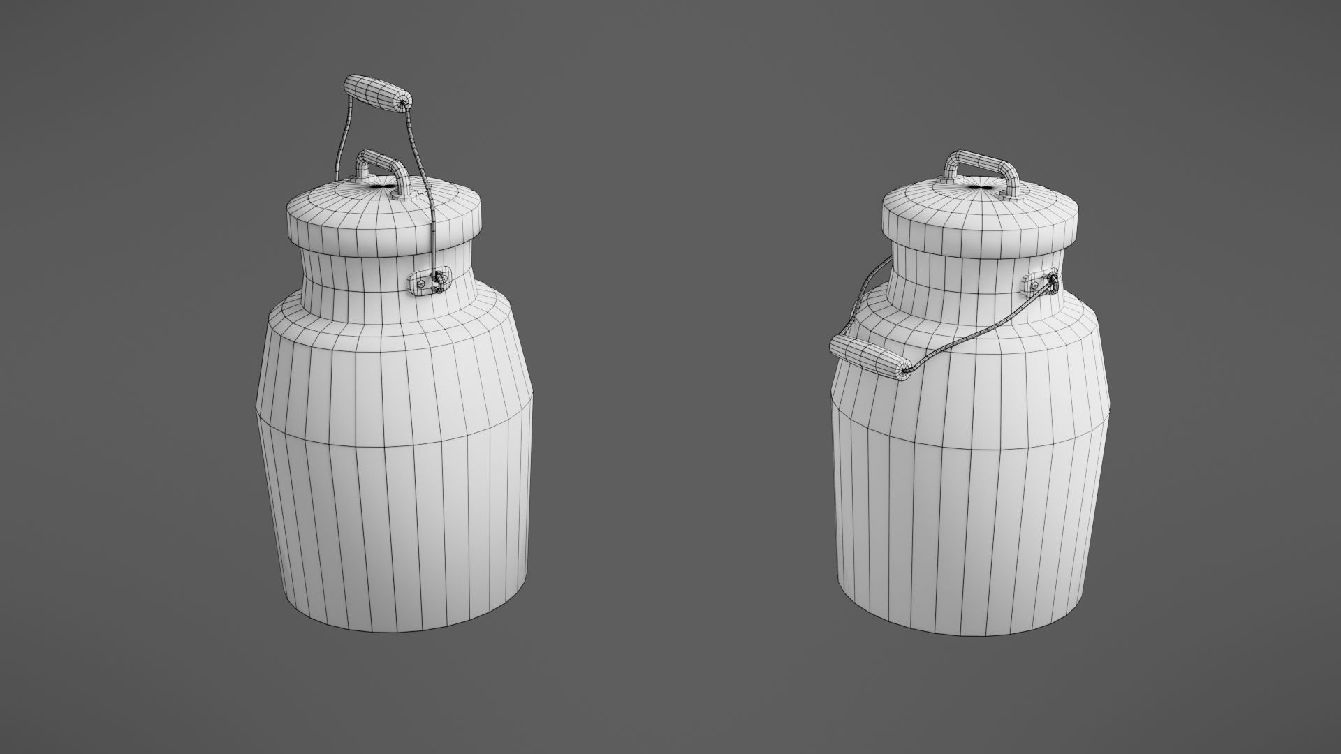 Milk jug Low-poly 3D model_39