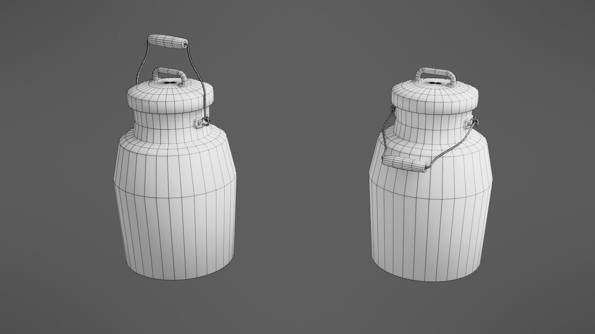 Milk jug Low-poly 3D model_22