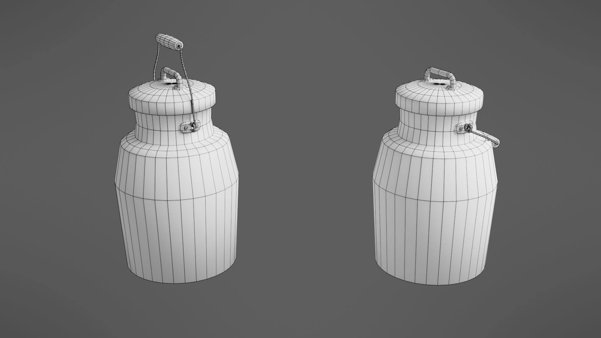 Milk jug Low-poly 3D model_31