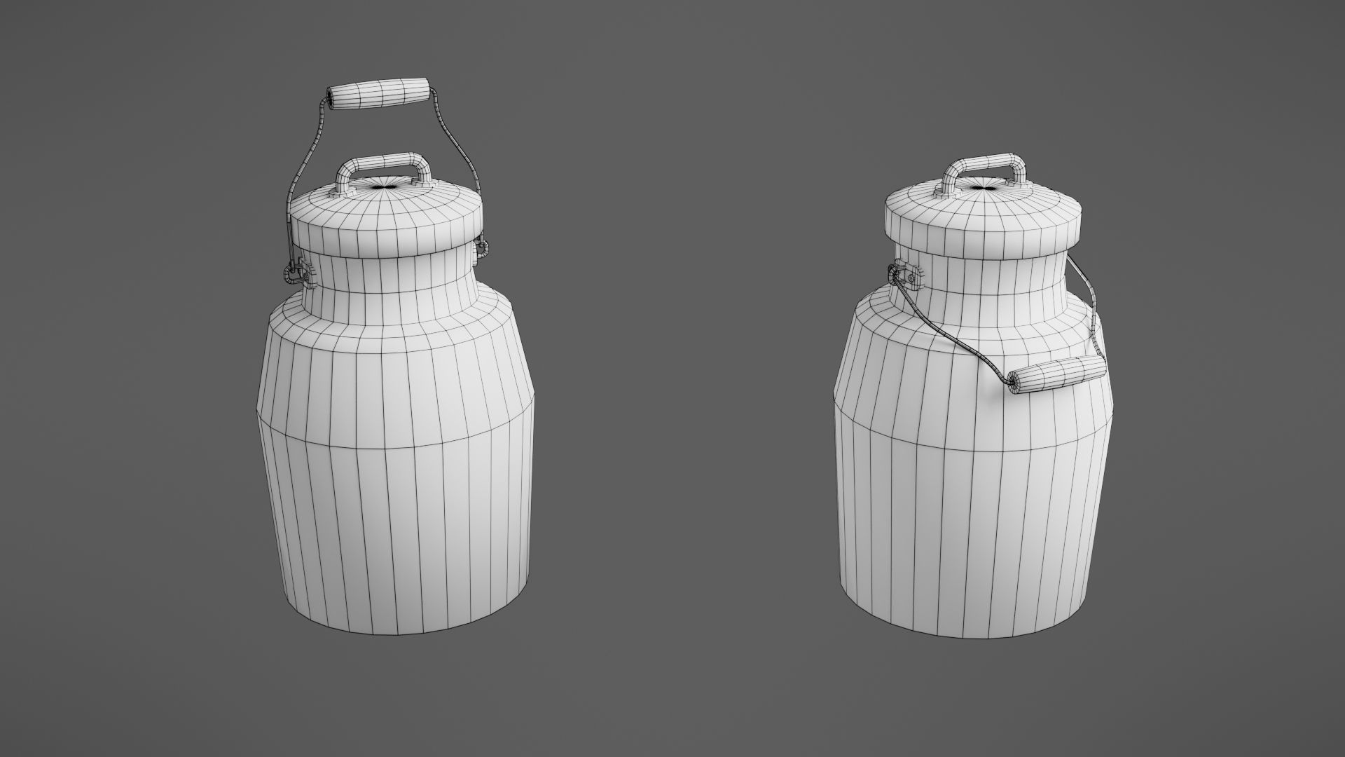 Milk jug Low-poly 3D model_27