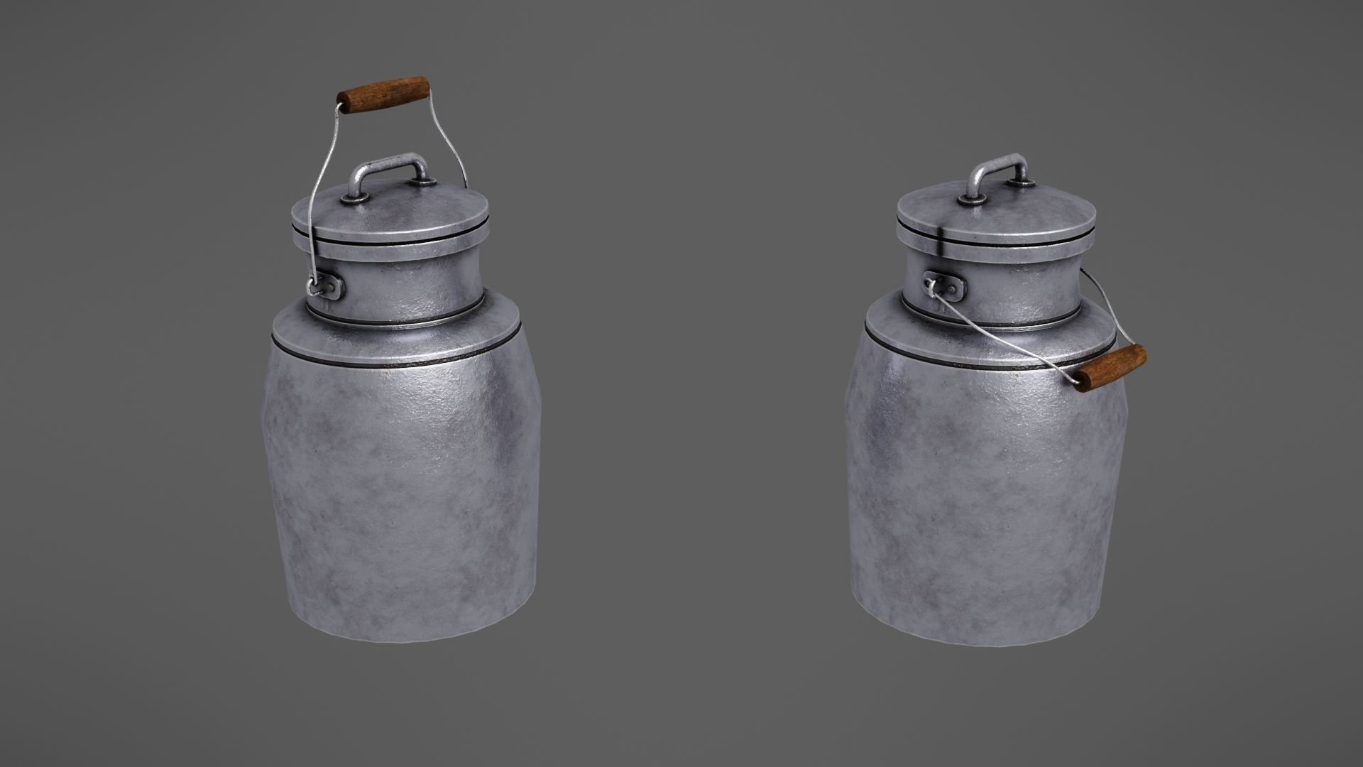 Milk jug Low-poly 3D model_8