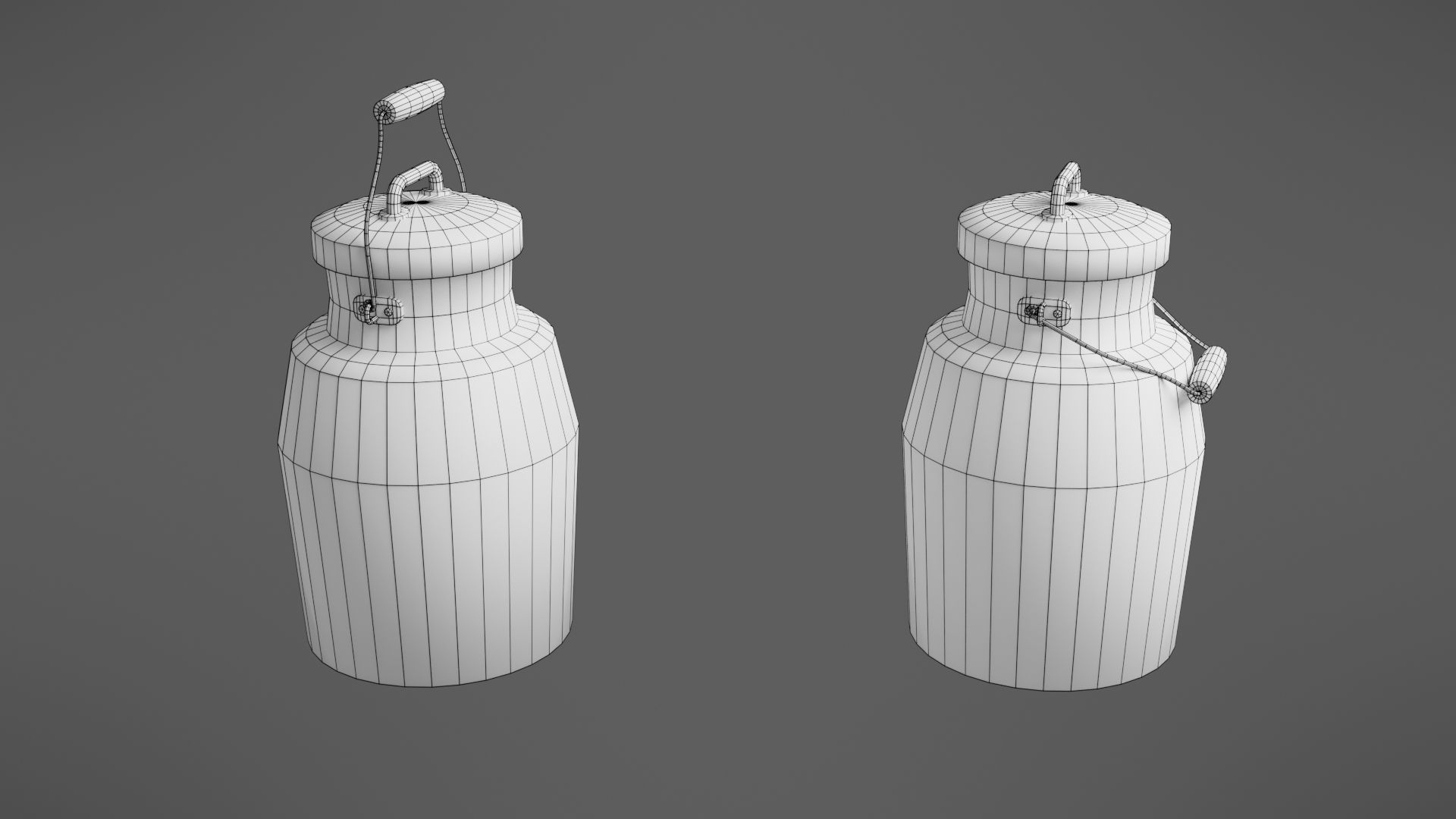 Milk jug Low-poly 3D model_29