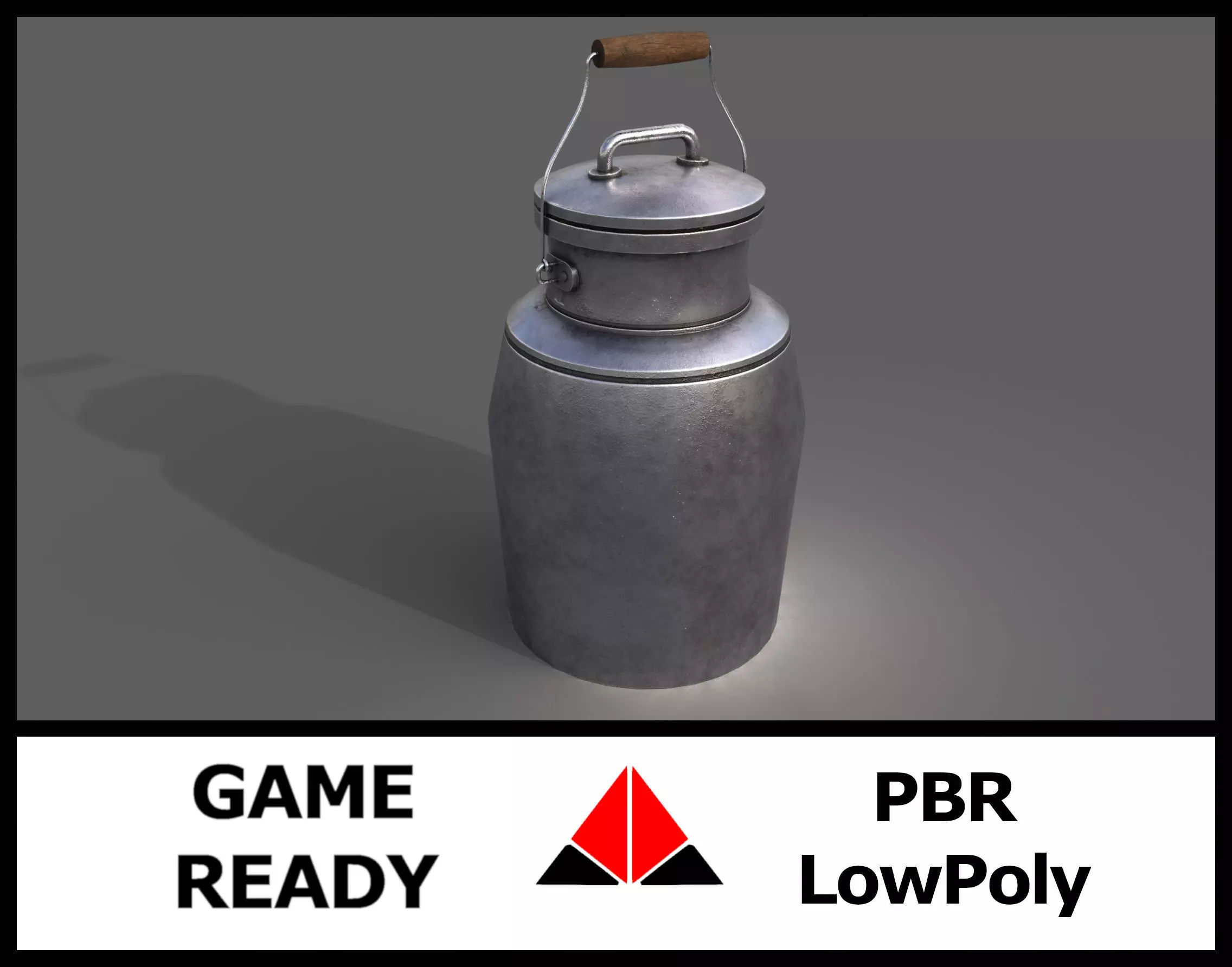 Milk jug Low-poly 3D model_0
