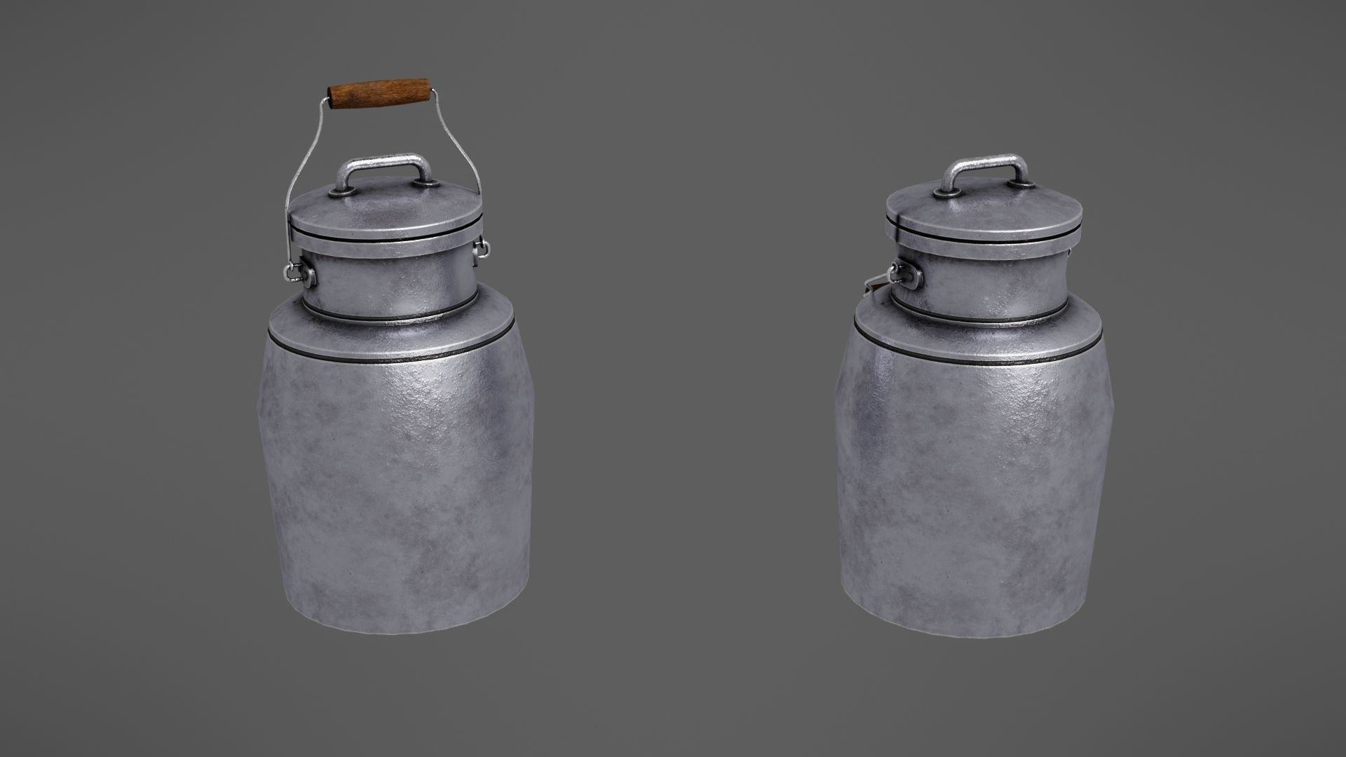 Milk jug Low-poly 3D model_14