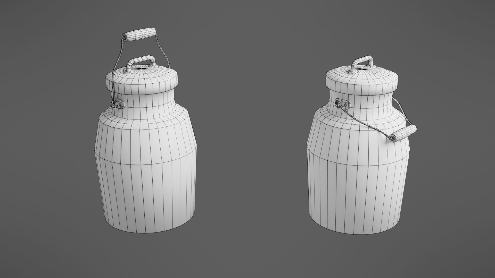 Milk jug Low-poly 3D model_28