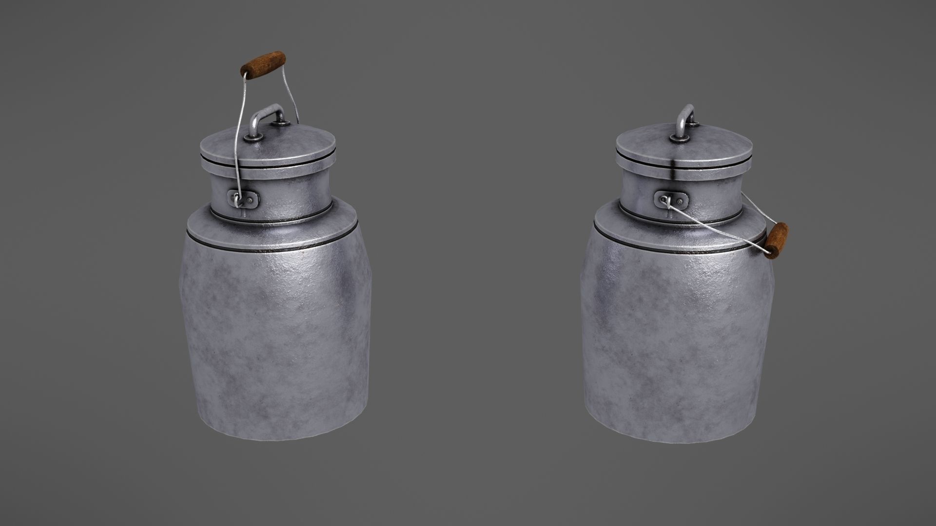 Milk jug Low-poly 3D model_9