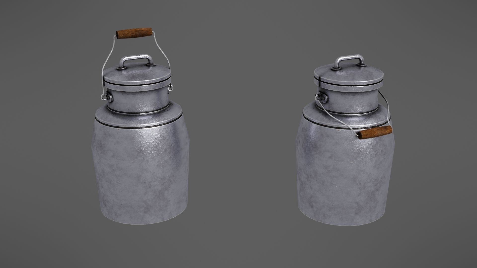 Milk jug Low-poly 3D model_7