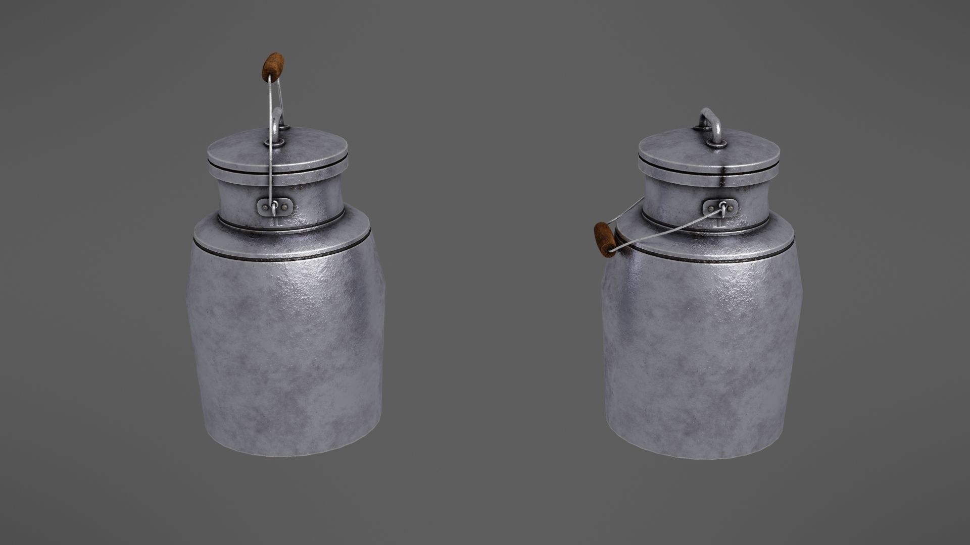 Milk jug Low-poly 3D model_17