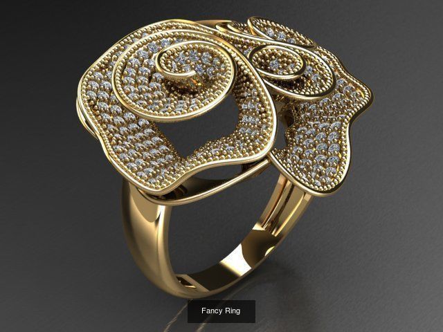 Fancy Rings 3D Model Collection_7