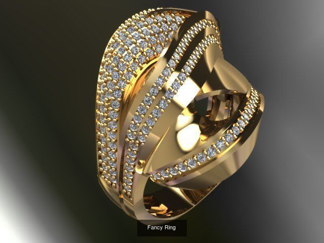 Fancy Rings 3D Model Collection_48