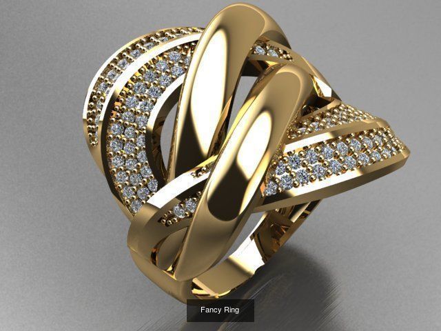 Fancy Rings 3D Model Collection_36