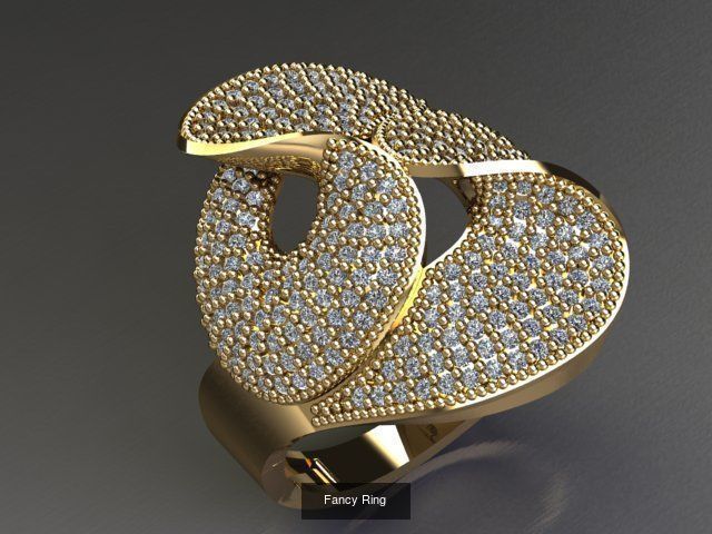 Fancy Rings 3D Model Collection_24