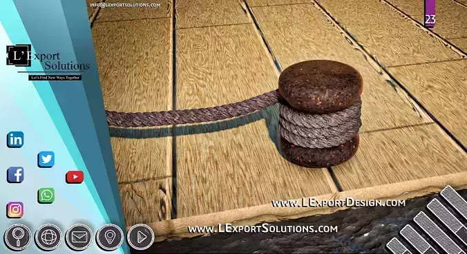 Sea Port Rope Cinema 4D 3D model