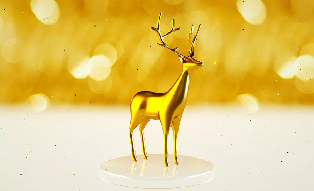 Golden Deer 3D model_0