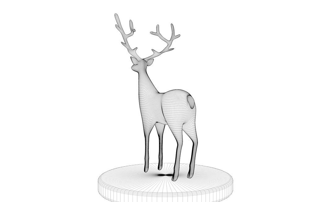 Golden Deer 3D model_16