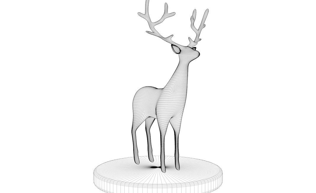 Golden Deer 3D model_13