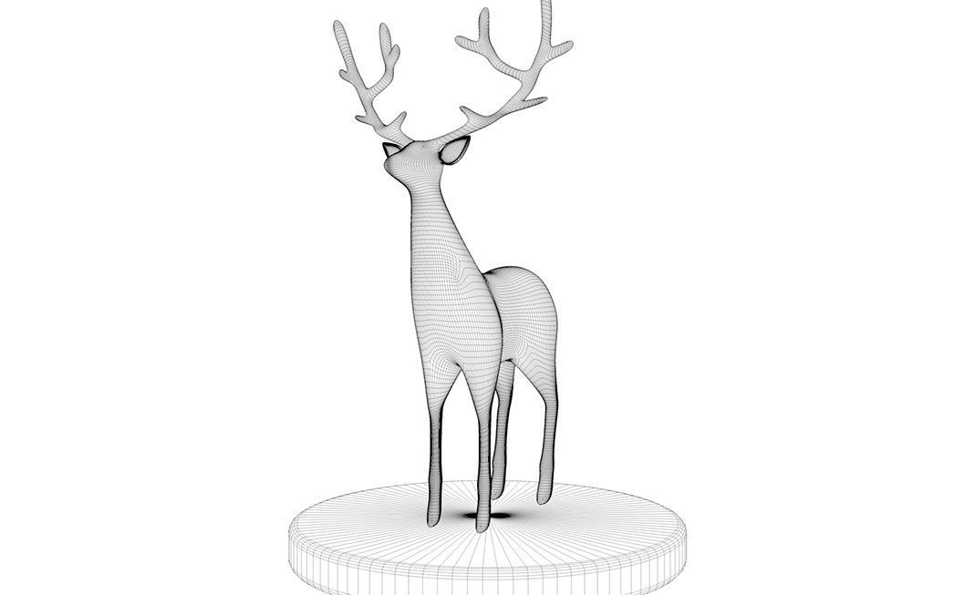 Golden Deer 3D model_15