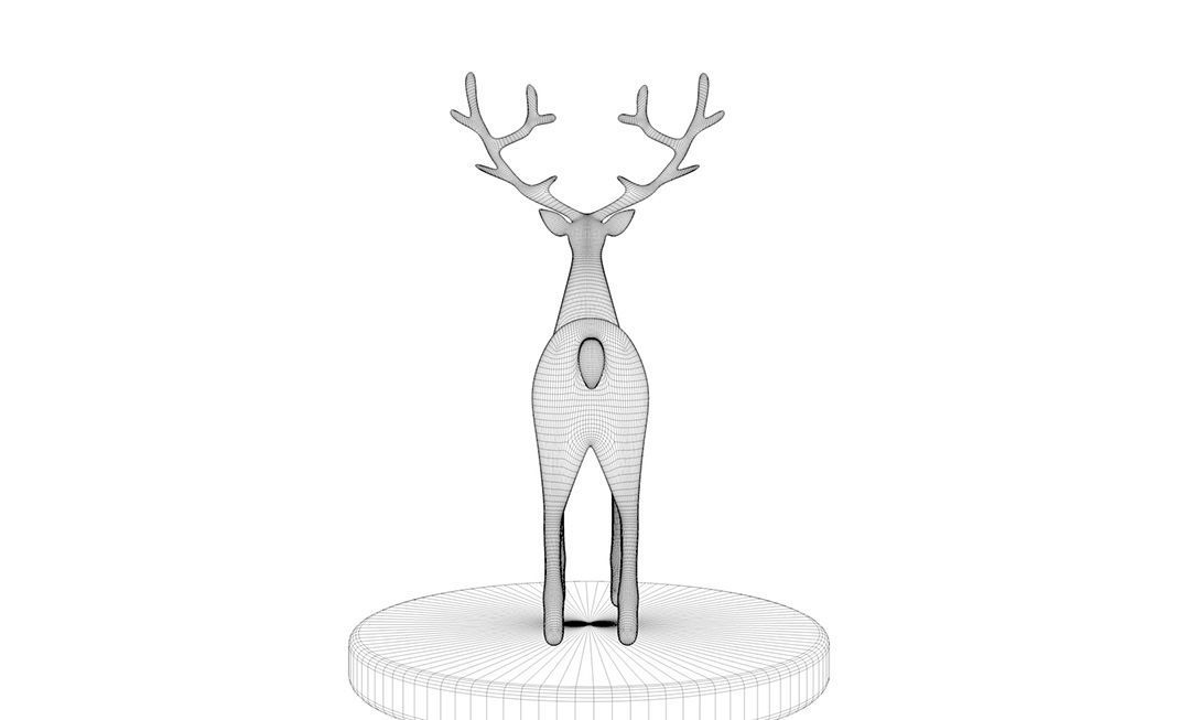 Golden Deer 3D model_17