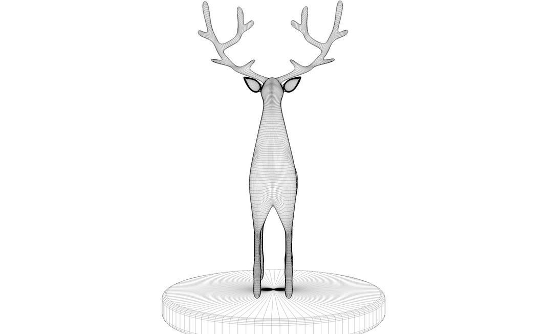 Golden Deer 3D model_14