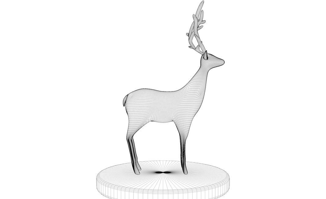 Golden Deer 3D model_11