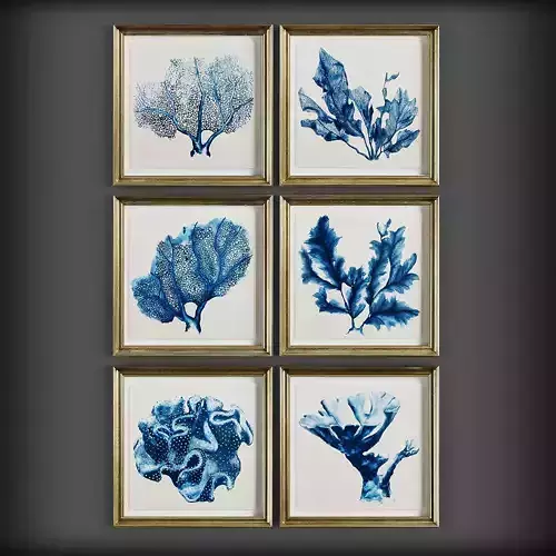 Picture Frames  Low-poly 3D model