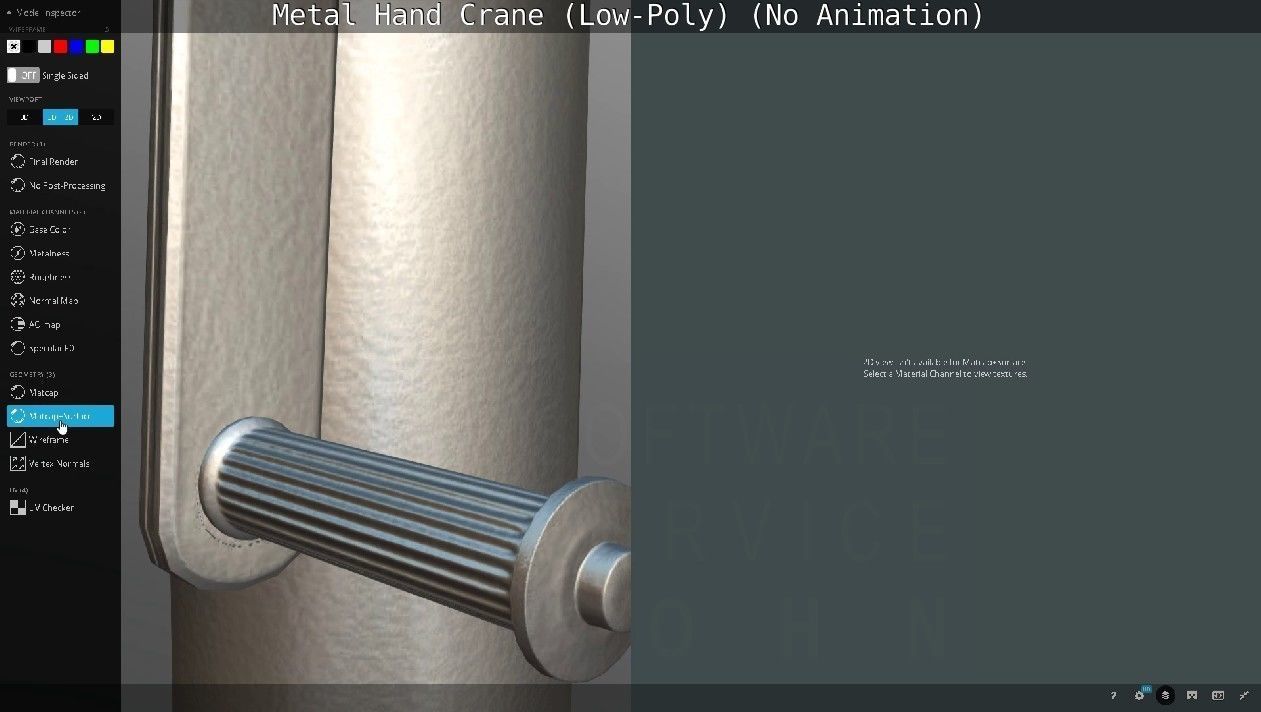 Metal Hand Crane Low-poly 3D model_131