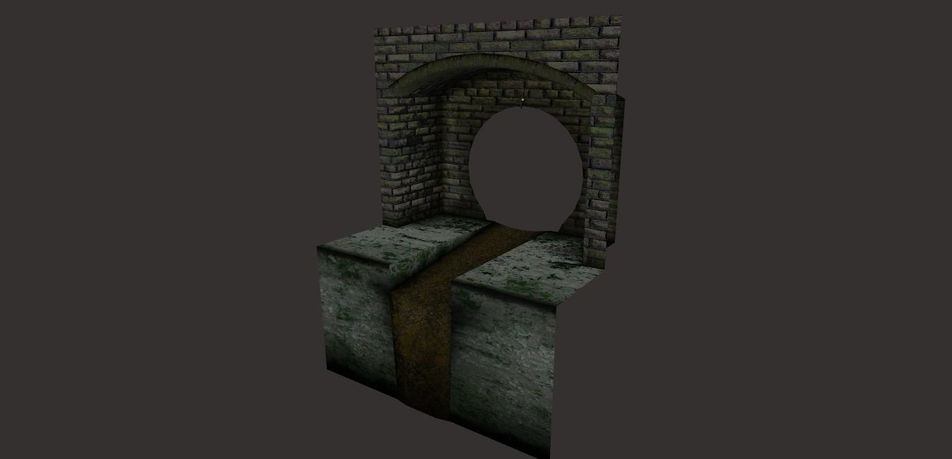 Dirty Sewer  Low-poly 3D model_9