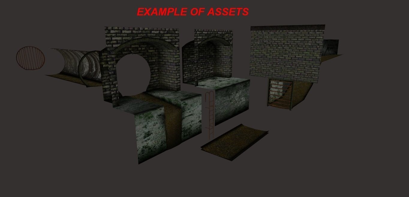 Dirty Sewer  Low-poly 3D model_22
