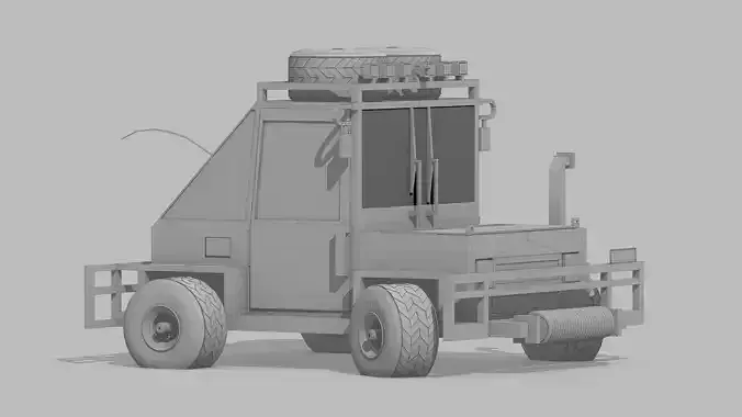 Jeep wrangler Low-poly 3D model