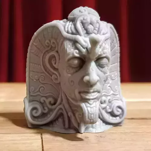 the pharaoh bust of ancient deity 3D print model