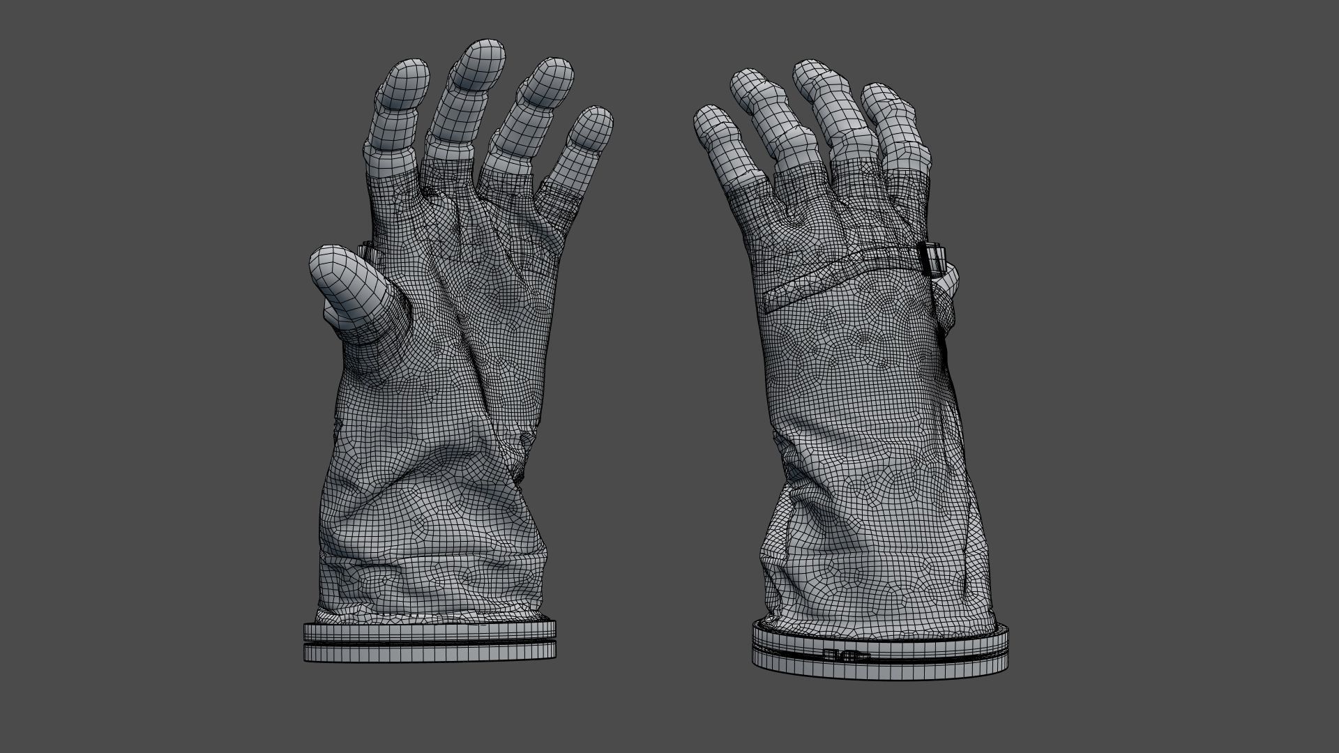 SPACESUIT NASA APOLLO 11 GLOVES 3D model_32