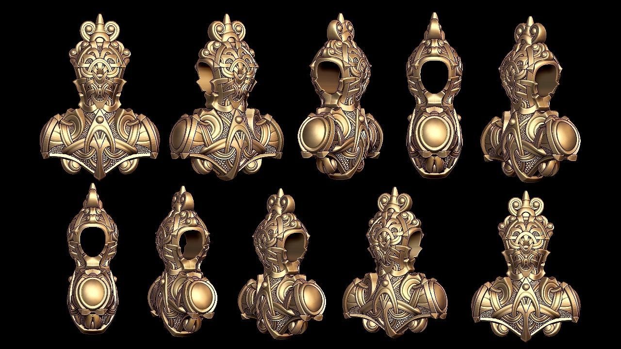 Thor Hammer Mjolnir 3D print model_3