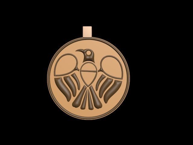 Amulet Perun s Bird pendant 3D model_3