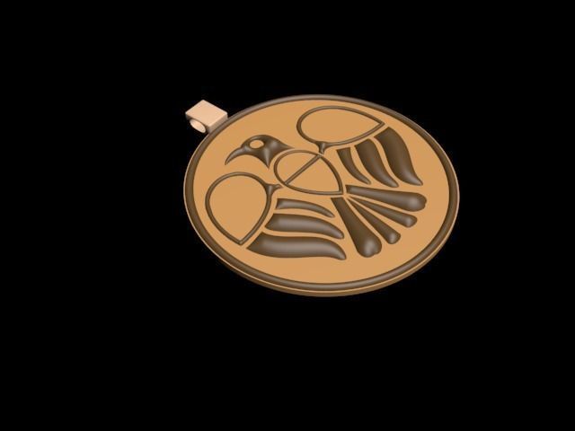 Amulet Perun s Bird pendant 3D model_1