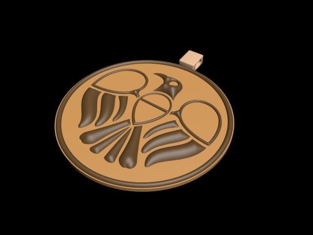 Amulet Perun s Bird pendant 3D model_2