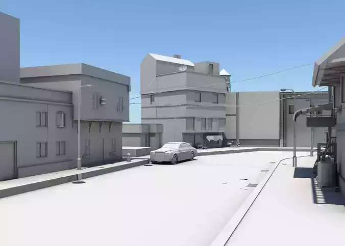 Game Scene Low-poly 3D model