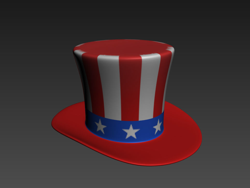 Uncle Sam Hat 3D model_10