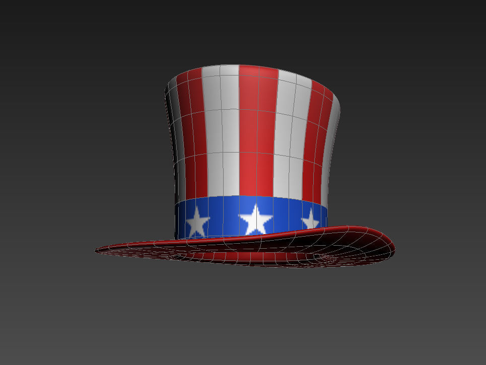 Uncle Sam Hat 3D model_8