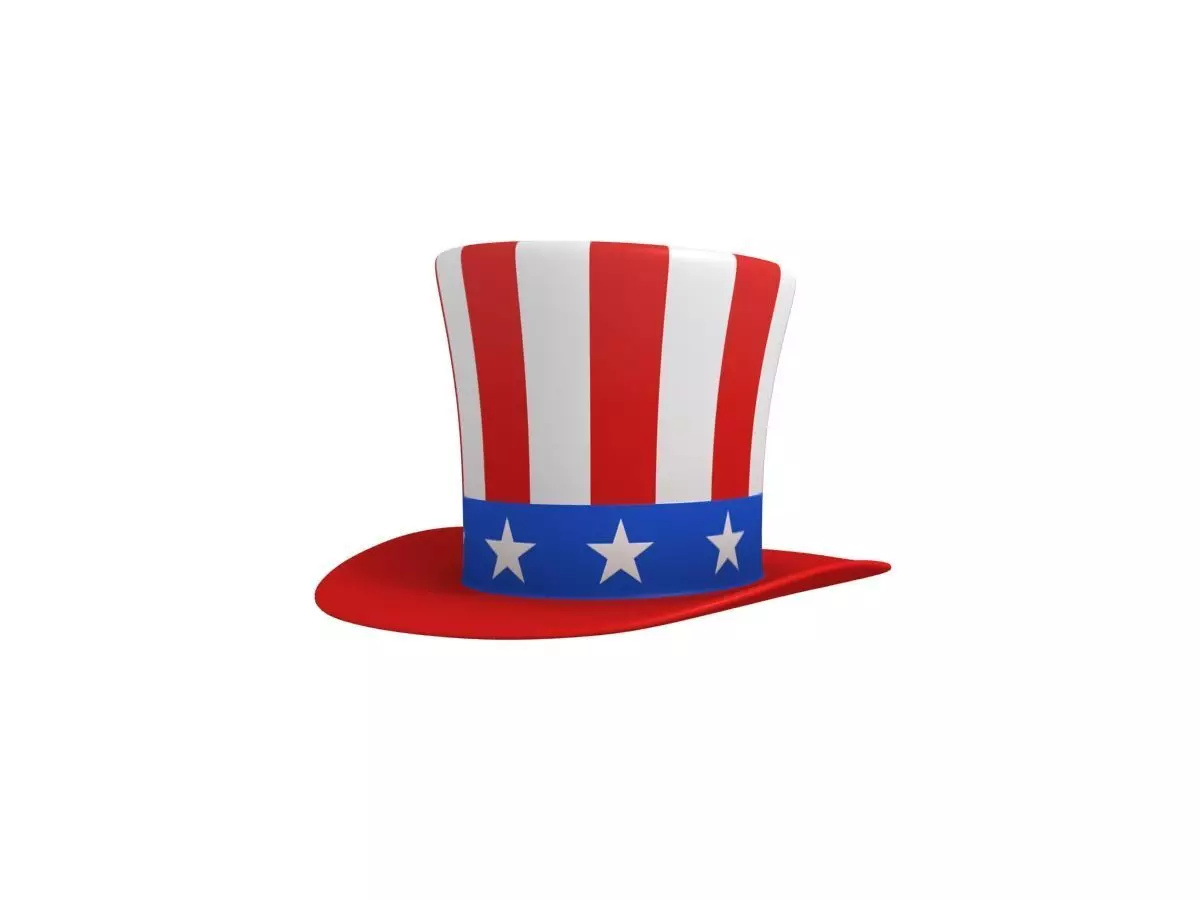 Uncle Sam Hat 3D model_0