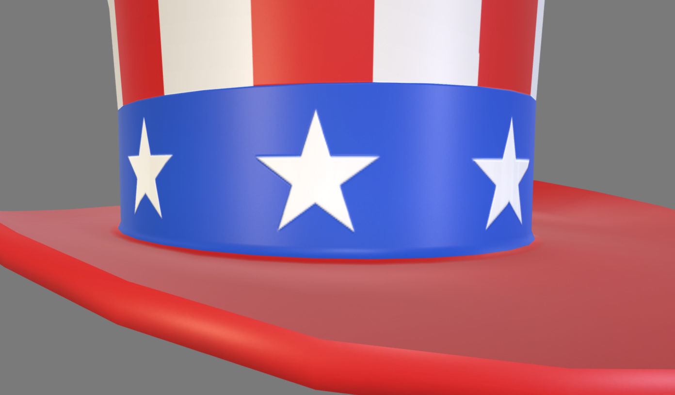 Uncle Sam Hat 3D model_20