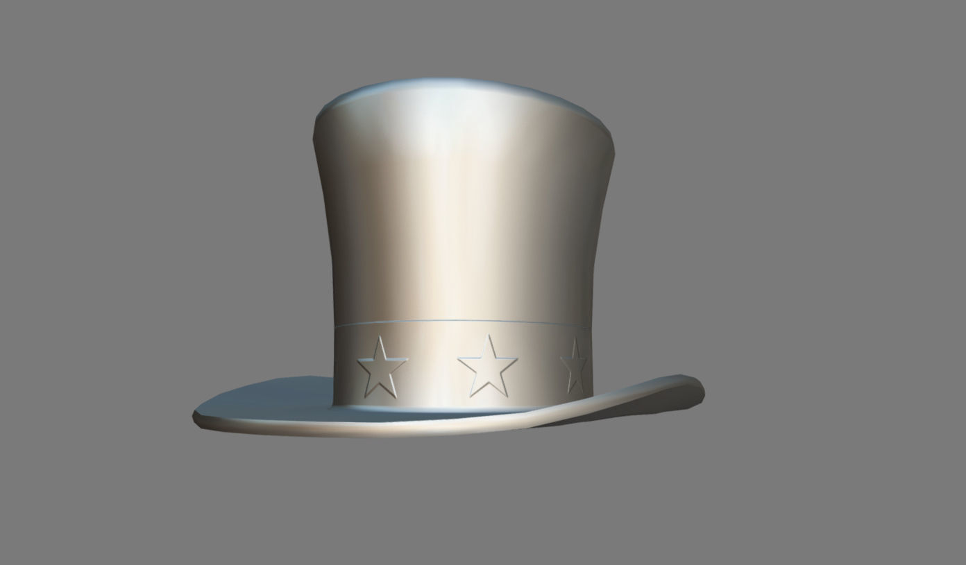 Uncle Sam Hat 3D model_16