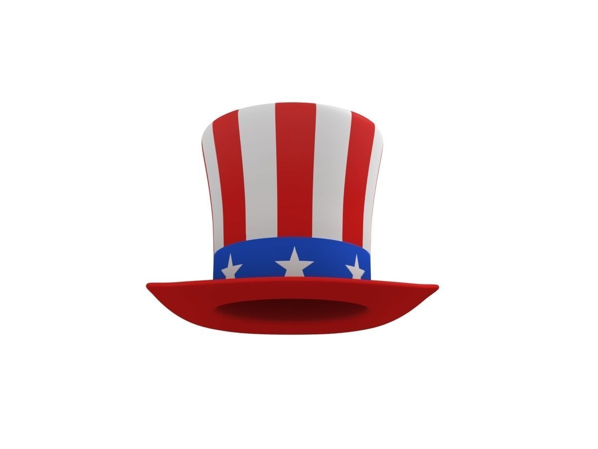 Uncle Sam Hat 3D model_5
